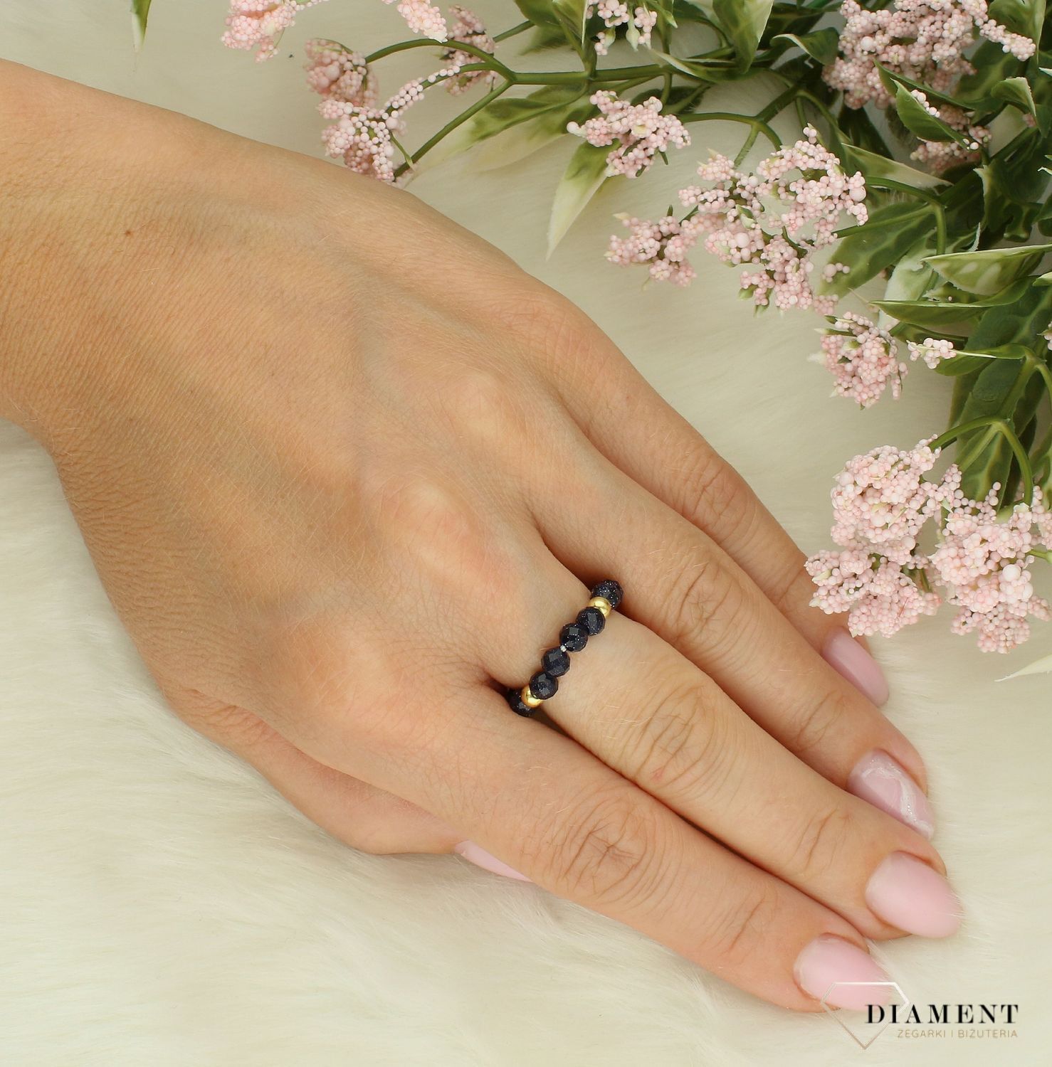 Pierścionek damski srebrny kamień noc kairu DIA-PRS-YL26. Srebrny pierścionek damski. Srebrny pierścionek z kamieniami. Pierścionek srebrny na prezent dla kobiety (2).jpg