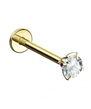 Labret z Cyrkonią w Pazurkach Tytan G23 - Piercing gold.jpg