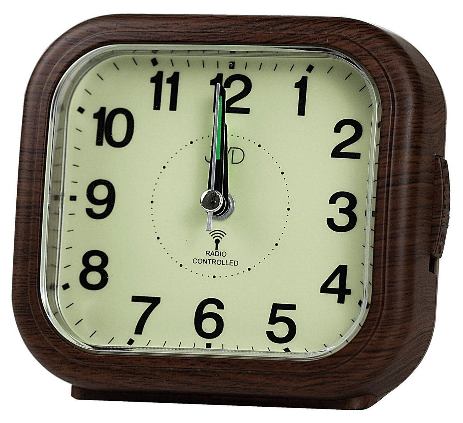 Budzik JVD RB1603.1 – radiowo sterowany, prostokątny, imitacja drewna, alarm, powtarzanie budzenia.jpg