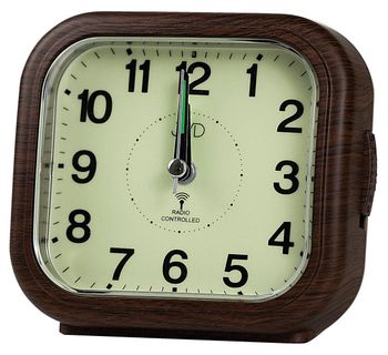 Budzik JVD RB1603.1 – radiowo sterowany, prostokątny, imitacja drewna, alarm, powtarzanie budzenia.jpg