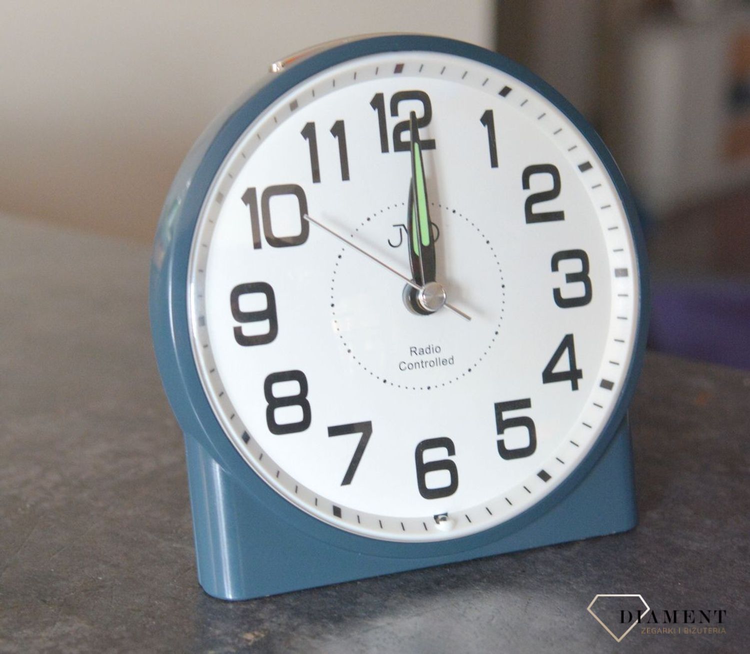 Budzik klasyczny JVD sterowany radiowo granatowy RB22.3.jpg