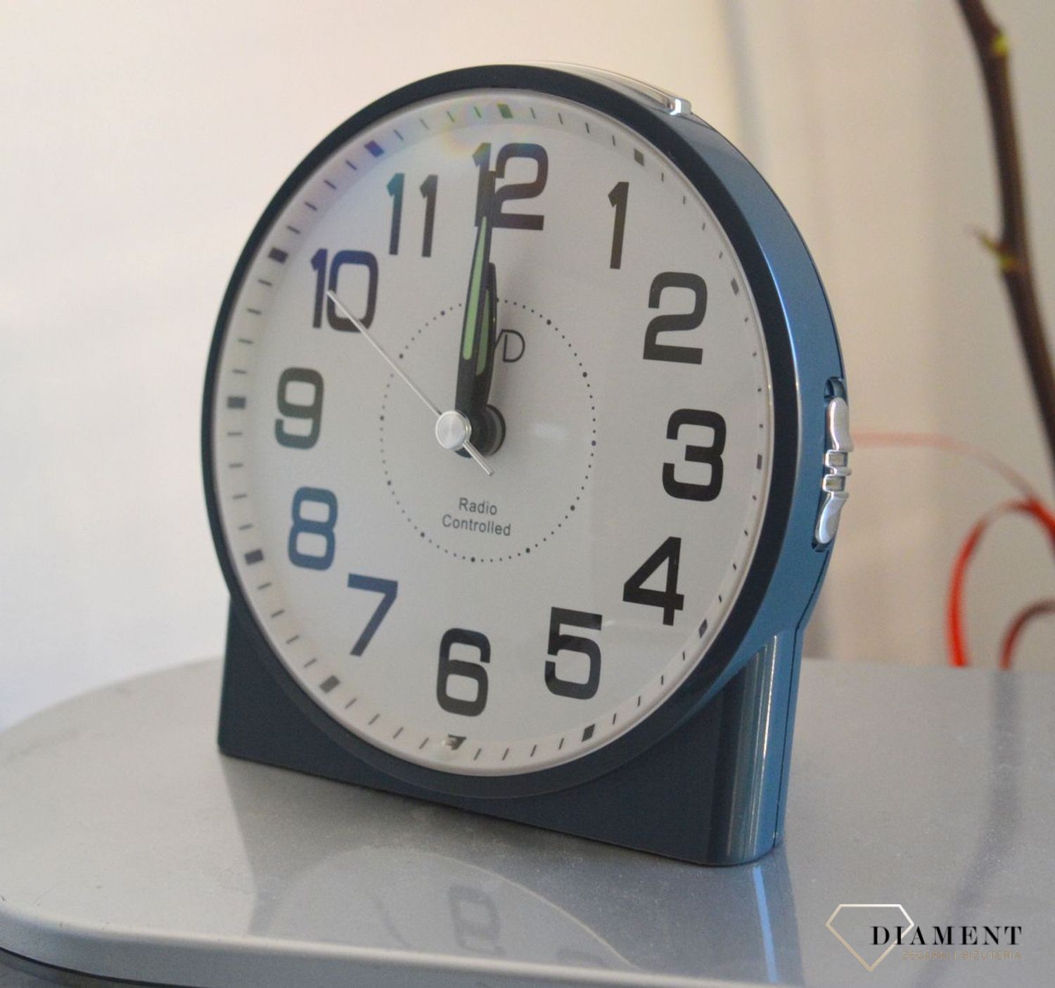 Budzik klasyczny JVD sterowany radiowo granatowy RB22.3.jpg