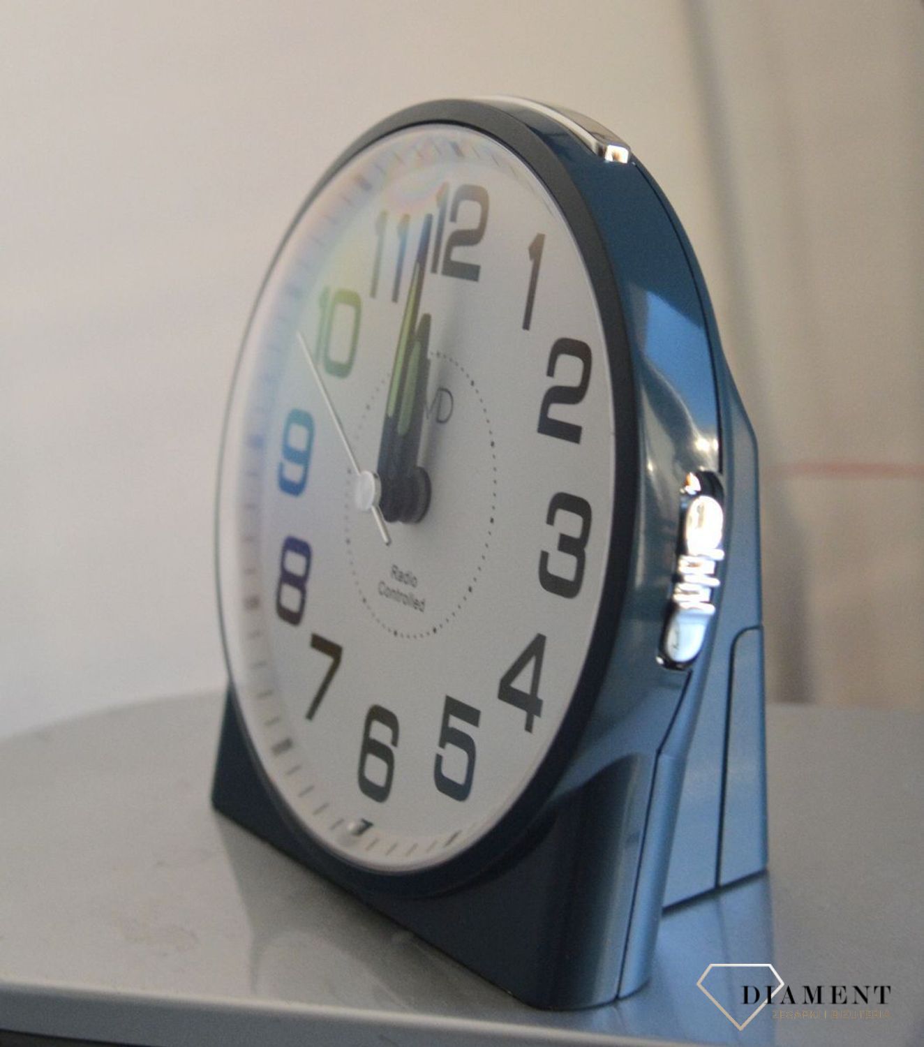 Budzik klasyczny JVD sterowany radiowo granatowy RB22.3.jpg