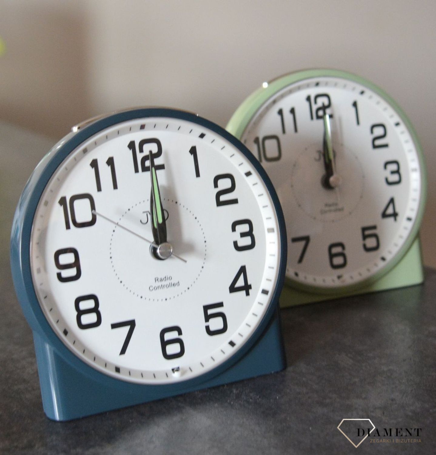 Budzik klasyczny JVD sterowany radiowo granatowy RB22.3.jpg