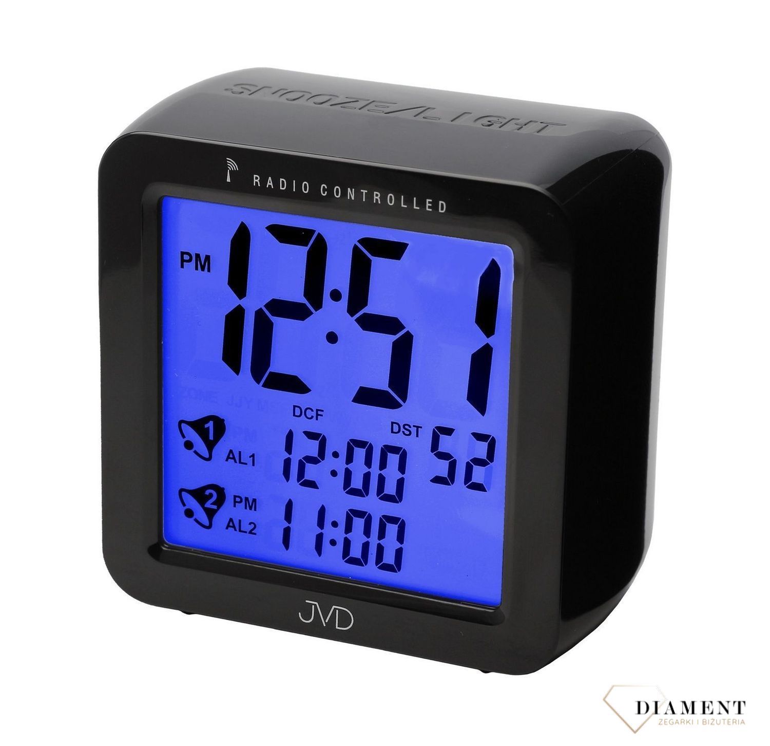 Budzik cyfrowy sterowany radiem RB26 Czarny Radiocontrol RB26.1.jpg