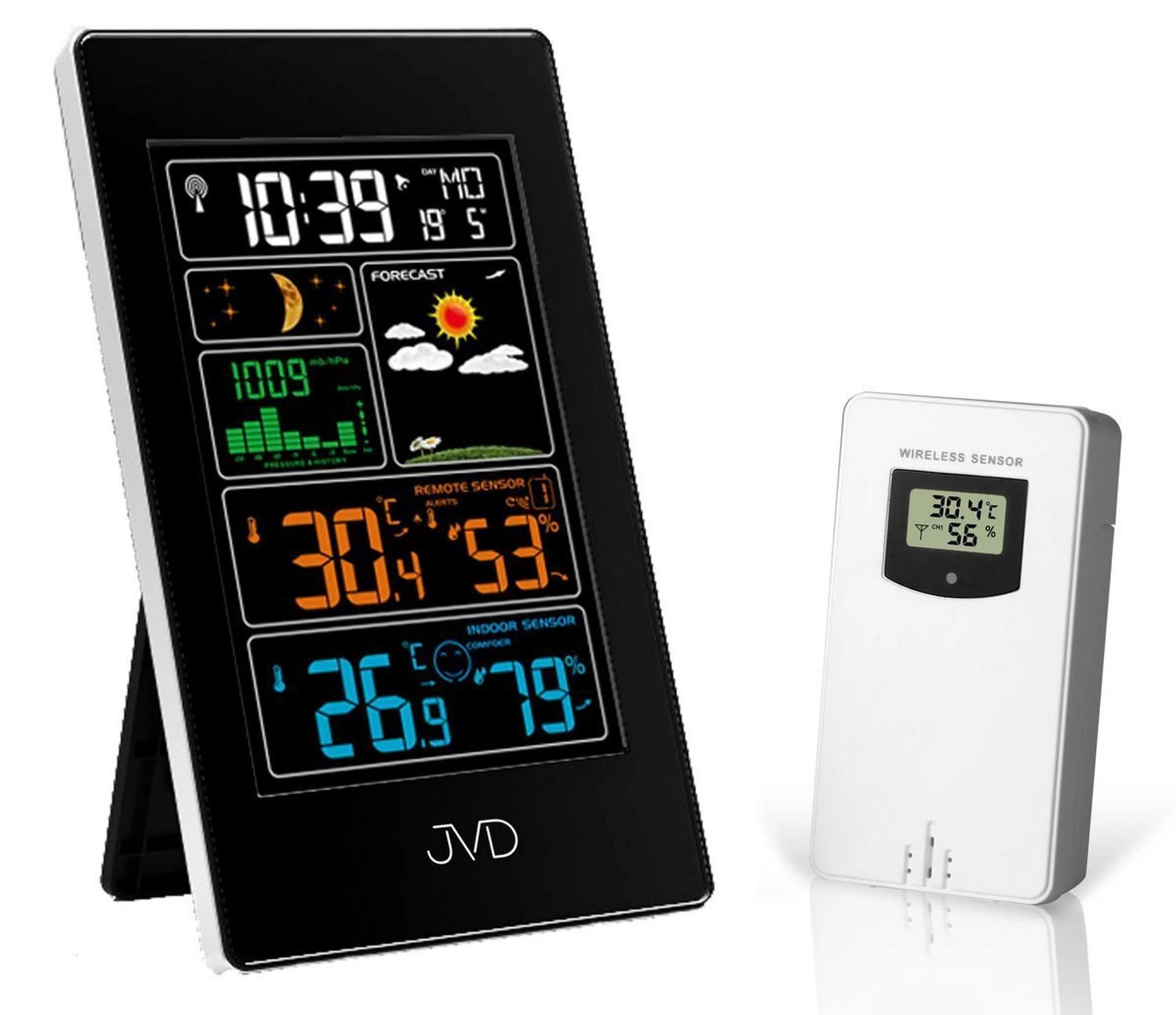 Stacja pogody JVD RB3389 z radiową synchronizacją czasu, czujnik zewnętrzny, barometr, higrometr (2).jpg