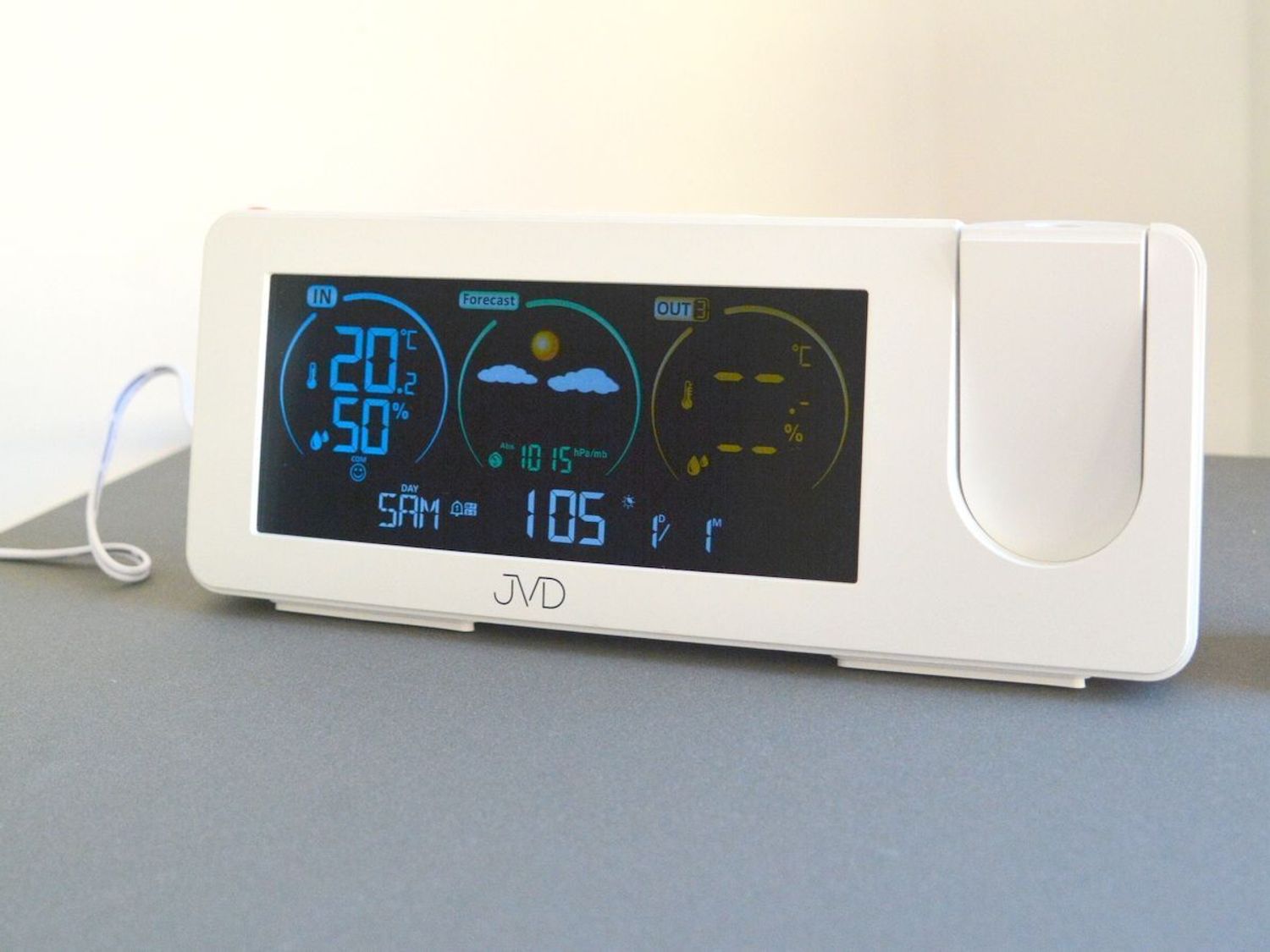 Zegar cyfrowy JVD stacja pogody sterowana radiem z projektorem RB3538.2 zegar z polskim menu ✓zegar z polskim datownikiem ✓ Zegary cyfrowe ✓Zegary sterowane radiem✓ Zegary na biurko✓.jpg