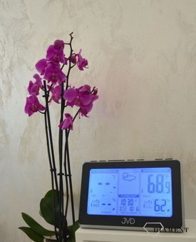 Stacja pogody JVD czarna RB657 ✅ Stacja pogodowa w prostokątnej obudowie z tworzywa sztucznego w kolorze czarnym. ✅ (1).JPG