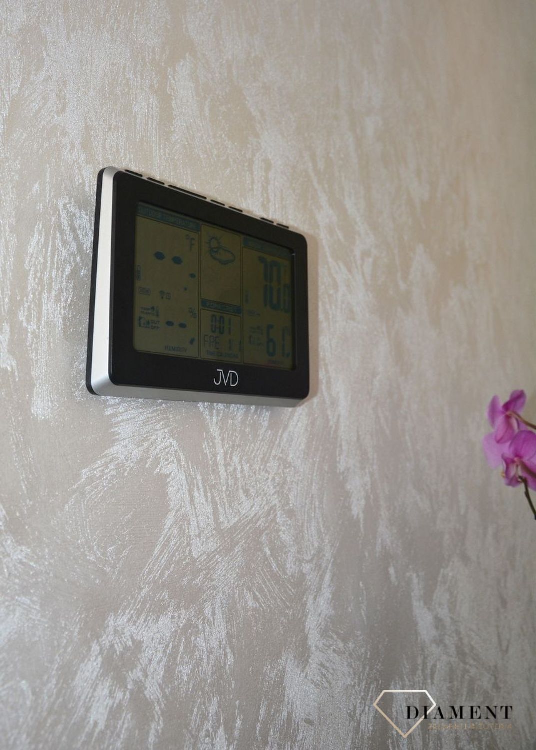 Stacja pogody JVD czarna RB657 ✅ Stacja pogodowa w prostokątnej obudowie z tworzywa sztucznego w kolorze czarnym. ✅.jpg