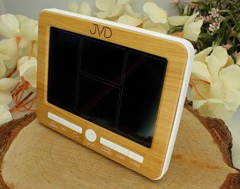 Stacja pogody JVD RB6685.2 – zegar radiowy, termometr, higrometr, budzik, drewno STACJA POGODY.jpg