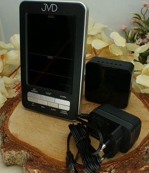 Stacja pogody JVD RB6687.1 – czarny, zegar radiowy, termometr, higrometr, budzik komplet.jpg