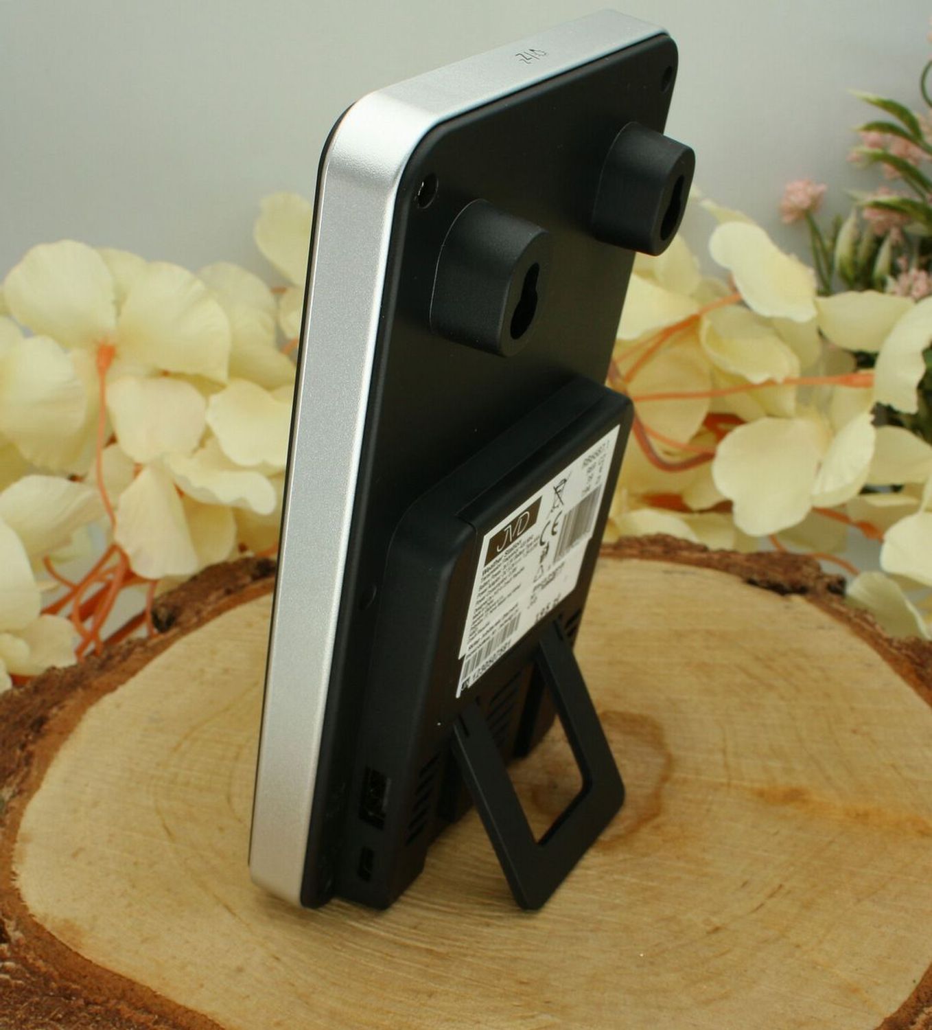 Stacja pogody JVD RB6687.1 – czarny, zegar radiowy, termometr, higrometr, budzik.jpg