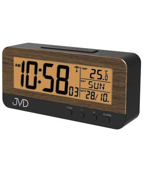 Budzik elektroniczny JVD DIA-RB91.2 brązowy – sterowany radiowo z termometrem i darmowym grawerem.jpg
