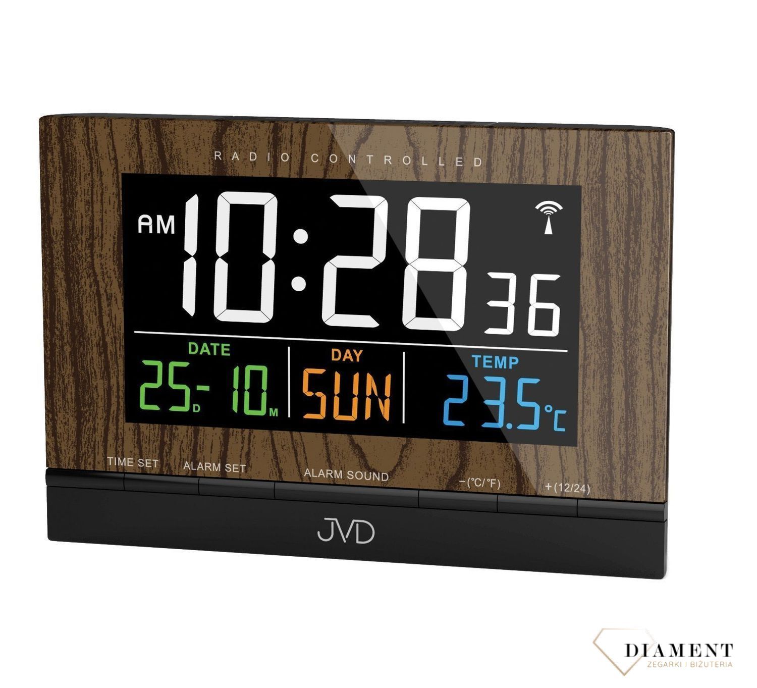 Budzik elektroniczny radiocontrol marki JVD RB9302.2.jpg