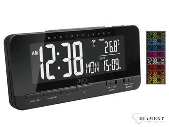 Budzik cyfrowy JVD RB9350.1 Czarny Termometr Radiocontrol.jpg