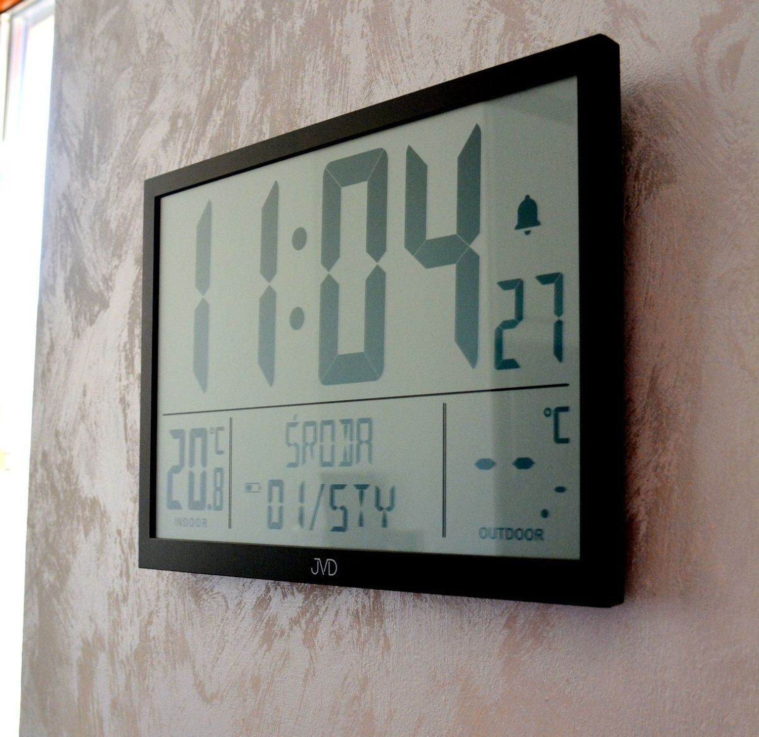 Zegar cyfrowy JVD sterowany radiowo na ścianę RB9412.1. ✓ zegar z polskim menu ✓zegar z polskim datownikiem ✓ Zegary cyfrowe ✓Zegary sterowane radiem✓ Zegary na biurko✓.jpg