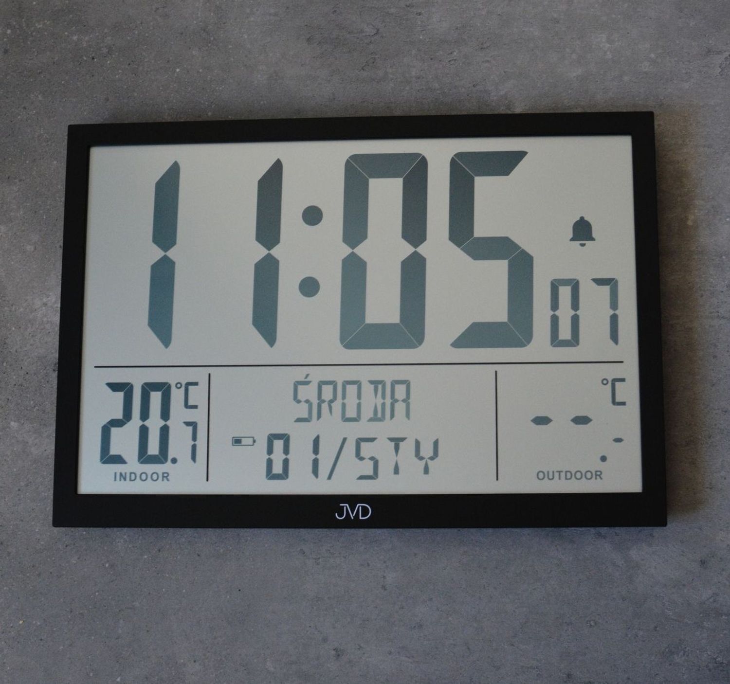 Zegar cyfrowy JVD sterowany radiowo na ścianę RB9412.1. ✓ zegar z polskim menu ✓zegar z polskim datownikiem ✓ Zegary cyfrowe ✓Zegary sterowane radiem✓ Zegary na biurko✓.jpg