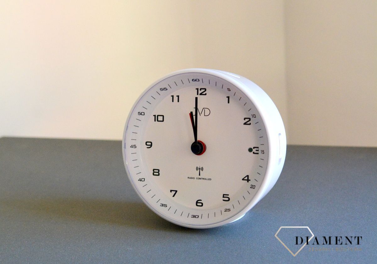 Budzik sterowany radiowo czarny JVD RB978.2. budzik radio control. budzik na biurko. Budzik z alarmem. Budzik z podświetleniem. Biały budzik. Szybka wysyłka..jpg