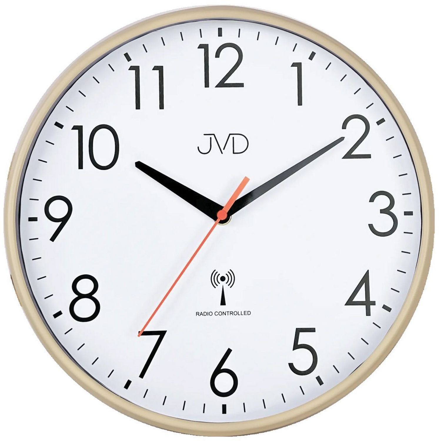 Zegar ścianny JVD RH502.2 – Sterowany radiowo, brązowy, 30 cm, płynny sekundnik, synchronizacja sygnałem.jpg