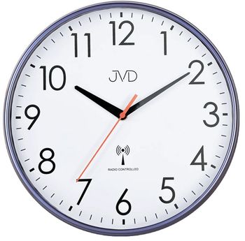 Zegar na ścianę JVD RH502.1 – Sterowany radiowo, niebieski, 30 cm, płynny sekundnik, synchronizacja sygnałem.jpg