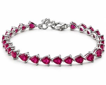Bransoletka srebrna z naturalnymi rubinami 6,00 ct – kamienie w kształcie łezek  Certyfikat autentyczności (3).jpg