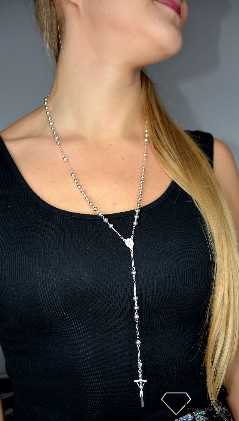 Srebrny naszyjnik 925 Różaniec DIA-RÓŻ-1698-925.jpg