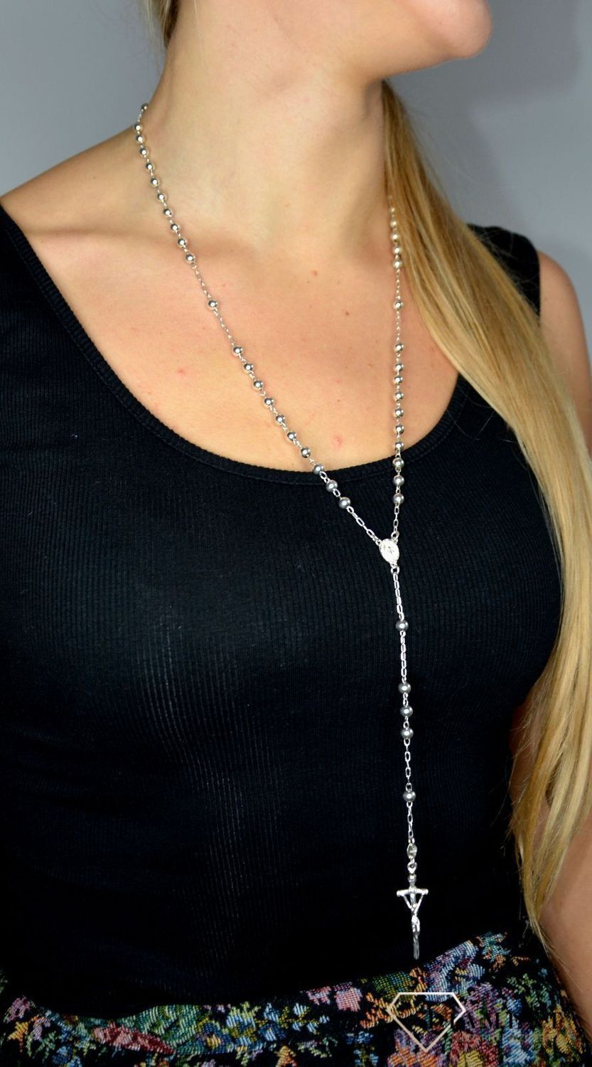 Srebrny naszyjnik 925 Różaniec DIA-RÓŻ-1698-925.jpg