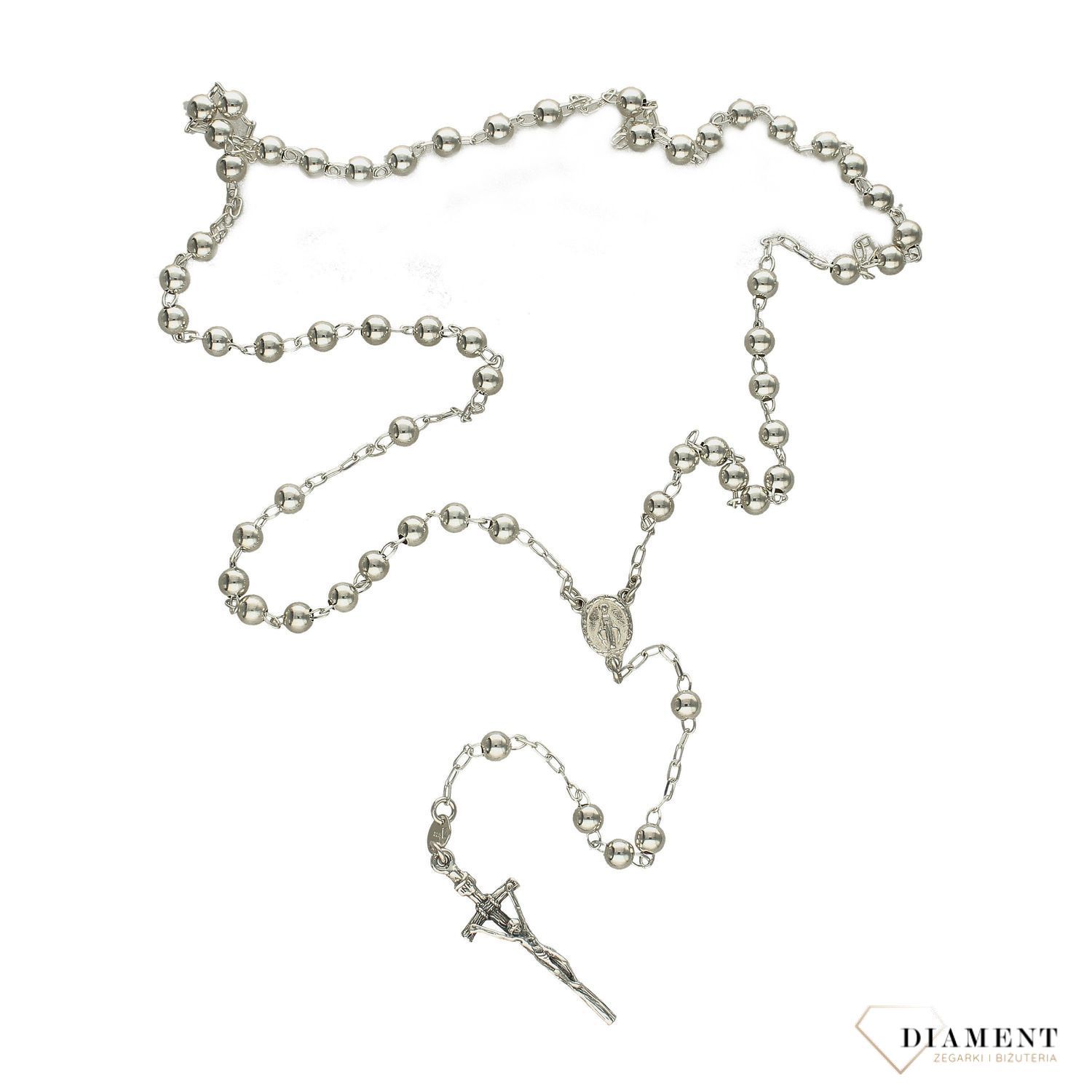 Srebrny naszyjnik 925 Różaniec DIA-RÓŻ-1698-925.jpg