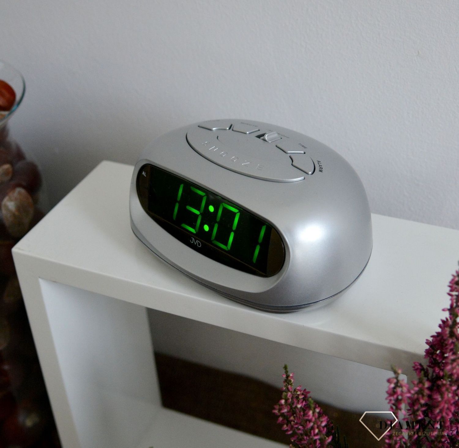 Budzik elektroniczny LCD JVD SB0922.2 z zielonym wyświetlaczem..jpg