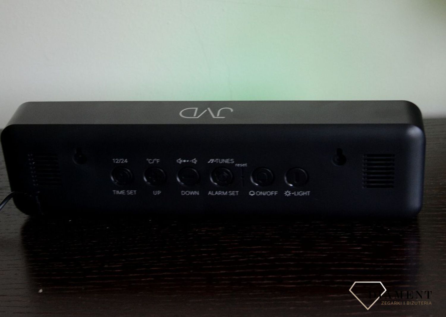 Budzik elektroniczny cyfrowy LCD JVD SB203.2 Zielone cyfry.jpg