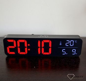 Budzik elektroniczny cyfrowy LCD JVD SB203.3 Czerwone cyfry. Alarm.Data (kalendarz).Podświetlenie całej powierzchni wyświetlacza (2).JPG