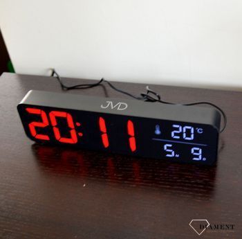 Budzik elektroniczny cyfrowy LCD JVD SB203.3 Czerwone cyfry. Alarm.Data (kalendarz).Podświetlenie całej powierzchni wyświetlacza (3).JPG