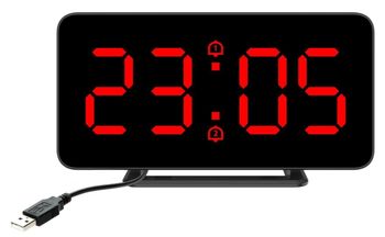 Budziki z podświetleniem JVD SB3216.3 – czarny budzik cyfrowy z czerwonymi cyframi LED.jpg
