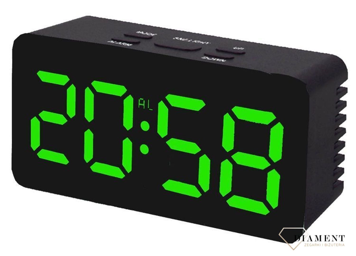 Budzik cyfrowy JVD z termometrem SB3658.1 zielone cyfry.  ✓ Zegary cyfrowe ✓Zegary z temperaturą ✓ Zegary na biurko✓ Gwarancja najniższej ceny✓ Grawer 0zł✓Zwrot 30 dni✓Negocjacje Zapraszamy.jpg