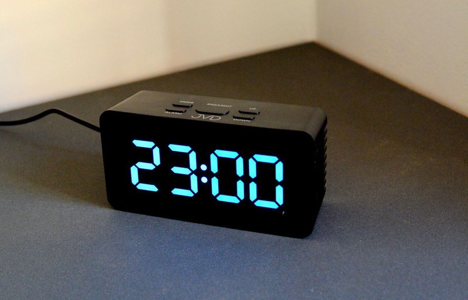 Budzik cyfrowy JVD z termometrem SB3658.2 niebieskie cyfry.  ✓ Zegary cyfrowe ✓Zegary z temperaturą ✓ Zegary na biurko✓ Gwarancja najniższej ceny✓ Grawer 0zł✓Zwrot 30 dni✓Negocjacje Zapraszamy.jpg