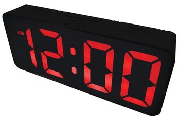 Budzik Cyfrowy JVD SB524.2 Czarny z Czerwonym Wyświetlaczem LED – Regulacja Jasności, Alarm, Czujnik Światła.jpg