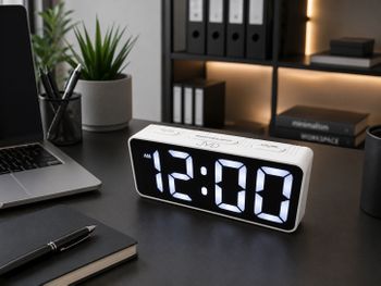Budzik Cyfrowy JVD SB524.3 Biały z Białym Wyświetlaczem LED – Alarm, Regulacja Jasności, Czujnik Oświetleniadf.jpg