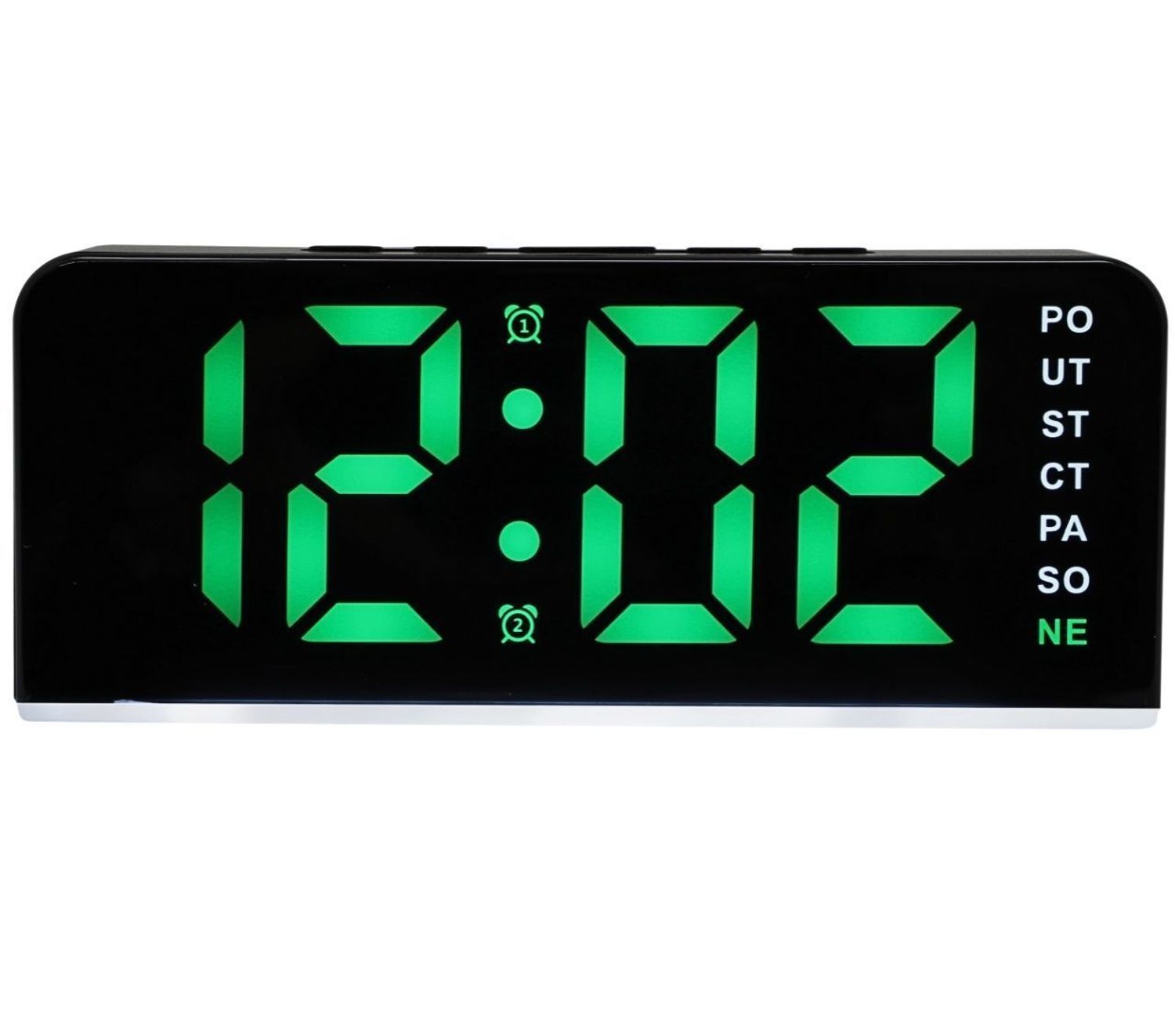 Budzik cyfrowy JVD B8033.1 LED – 3 alarmy, Data, Tryb 1224h - Wersja Czeska budzik green.jpg