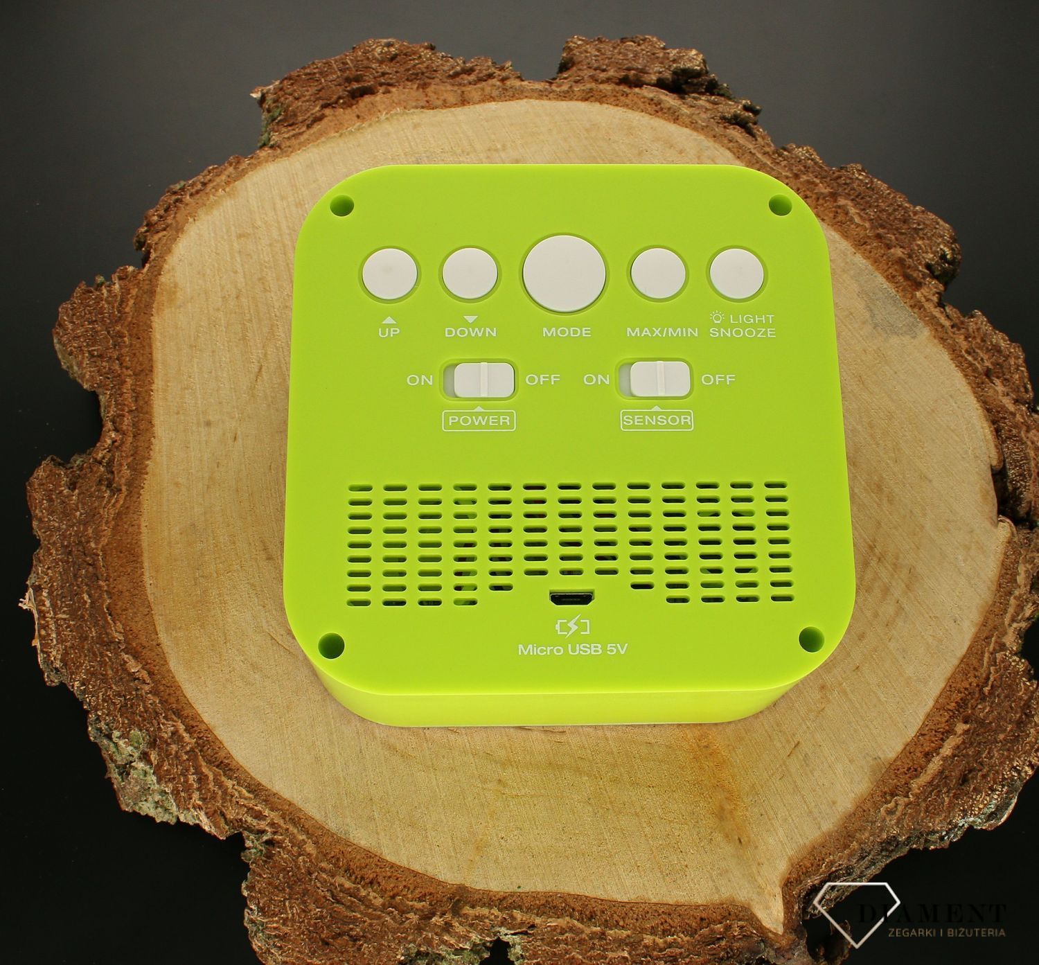 Budzik dla dziecka cyfrowy LCD JVD SB9909.1 limonkowydf.jpg