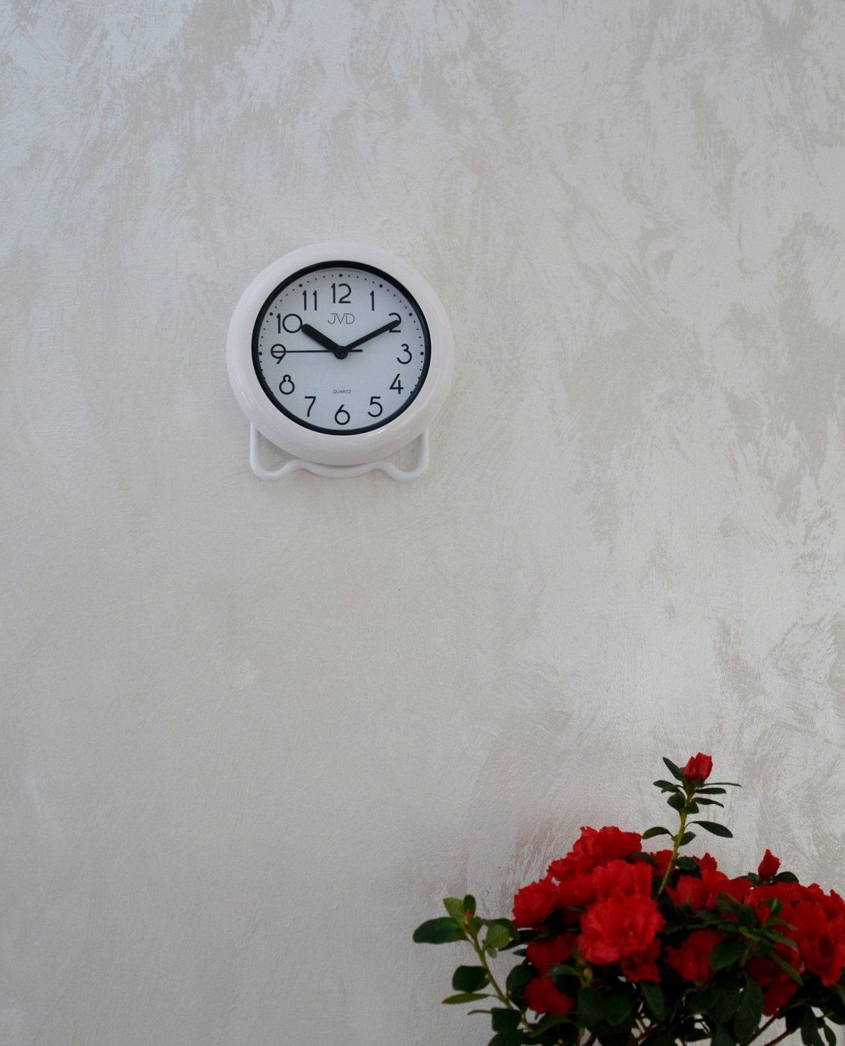 Zegar ścienny do łazienki sauny JVD Biały SH018.png