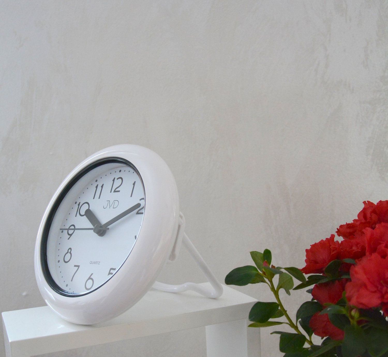 Zegar ścienny do łazienki sauny JVD Biały SH018.png