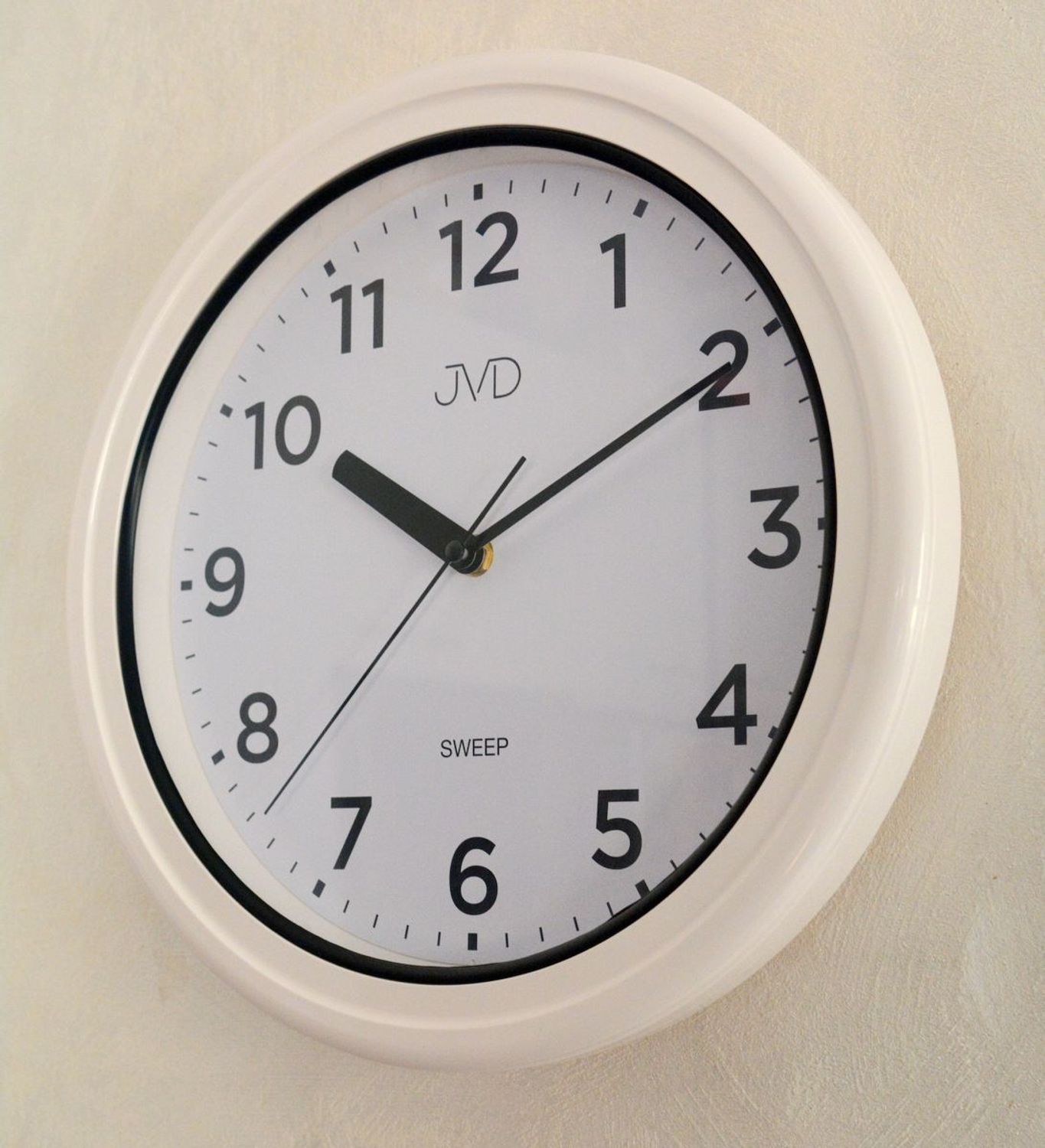 Zegar ścienny wodoszczelny łazienkowy JVD SH5913.1 biały płynący sekundnik . Zegar łazienkowy. Zegar do łazienki wodoszczelny. Ścienny zegar biały. Zegar z cichym sekundnikiem..jpg