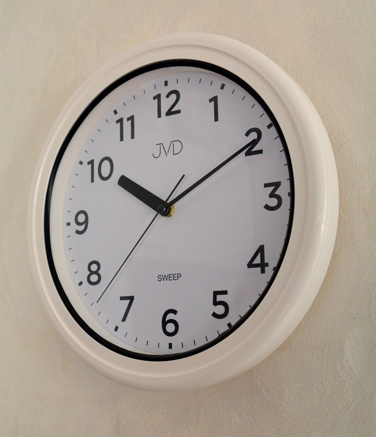 Zegar ścienny wodoszczelny łazienkowy JVD SH5913.1 biały płynący sekundnik . Zegar łazienkowy. Zegar do łazienki wodoszczelny. Ścienny zegar biały. Zegar z cichym sekundnikiem..jpg