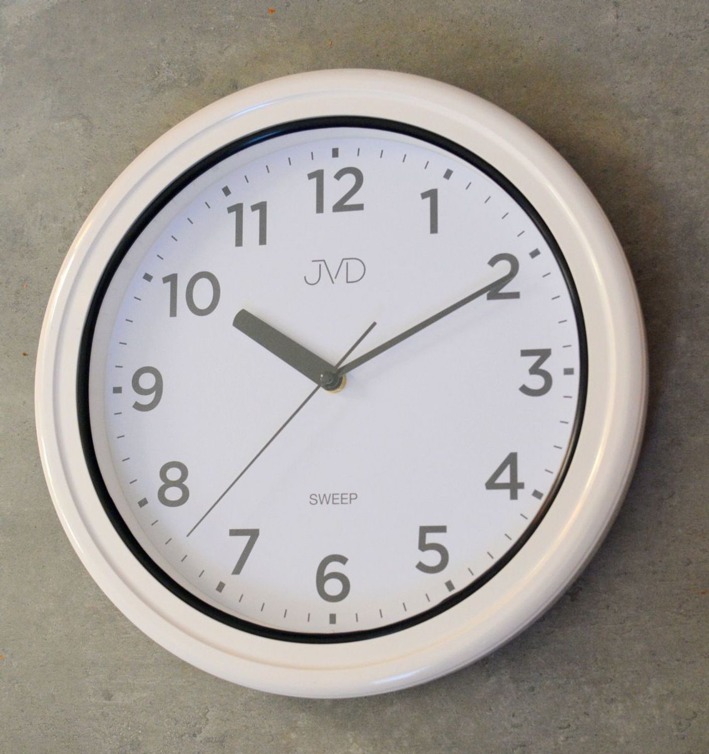 Zegar ścienny wodoszczelny łazienkowy JVD SH5913.1 biały płynący sekundnik . Zegar łazienkowy. Zegar do łazienki wodoszczelny. Ścienny zegar biały. Zegar z cichym sekundnikiem..jpg