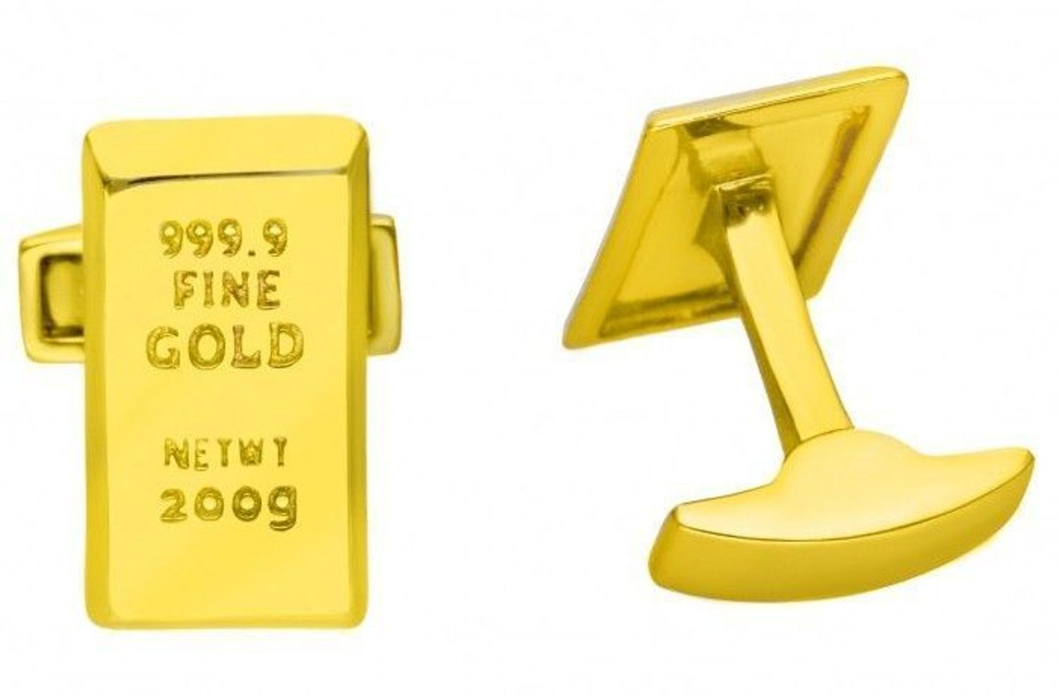 Srebrne spinki do mankietów 925 sztabki złota DIA-SPI--SP043-925. Męska biżuteria srebrna. Srebrne męskie spinki do mankietów. Spinki do mankietów pozłacane. Spinki do mankietów sztabki złota na prezent (2).jpg