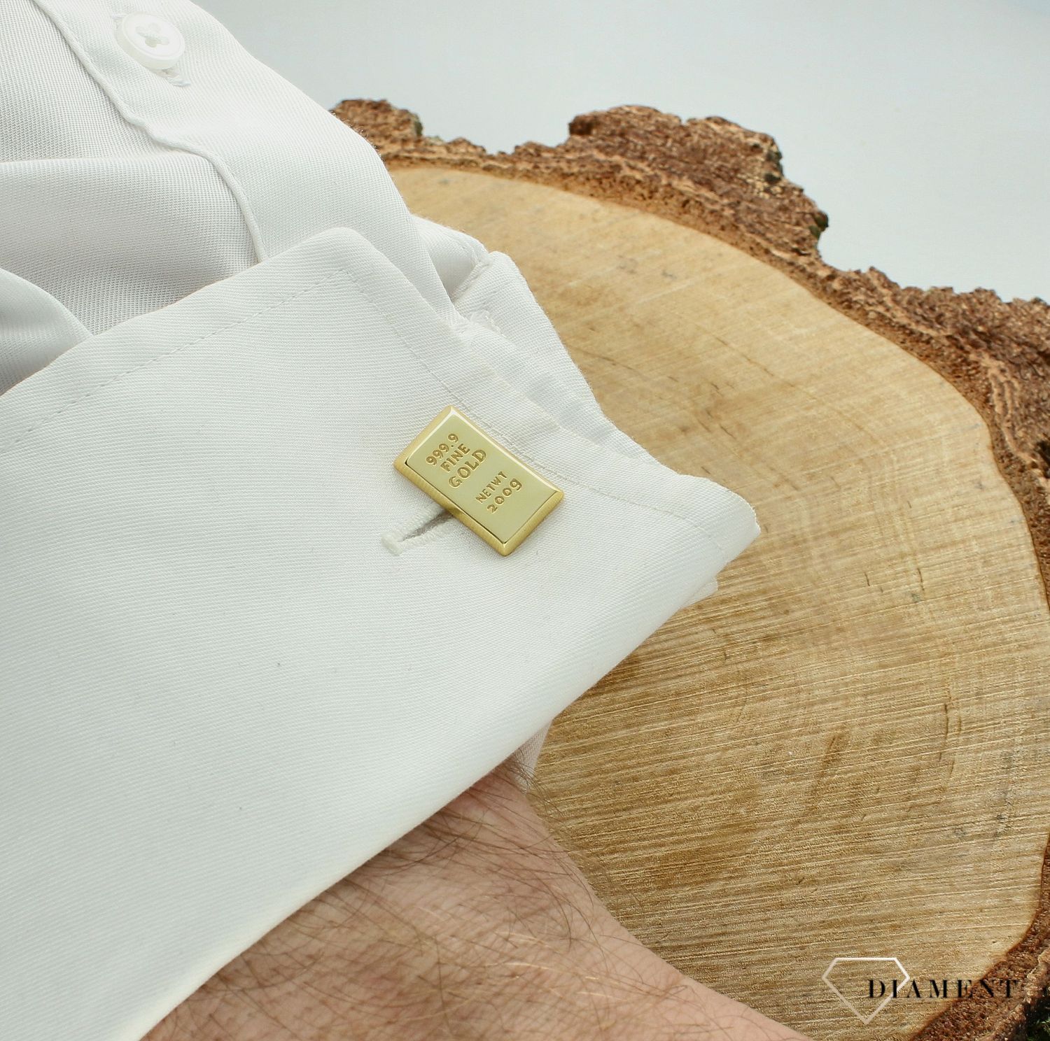 Srebrne spinki do mankietów 925 sztabki złota DIA-SPI--SP043-925. Męska biżuteria srebrna. Srebrne męskie spinki do mankietów. Spinki do mankietów pozłacane. Spinki do mankietów sztabki złota na prezent (2).jpg