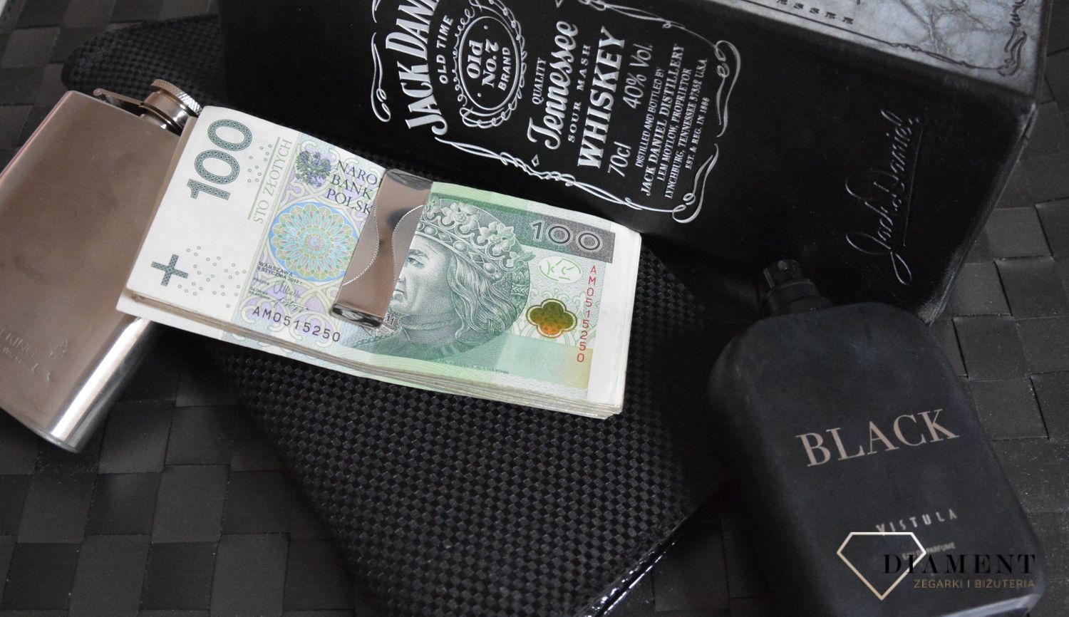 Klips do banknotów z matowym wzorem DIA-SPI-0433-925.jpg