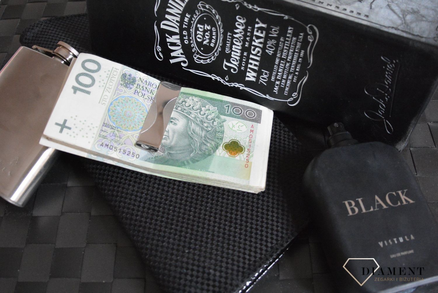 Klips do banknotów z matowym wzorem DIA-SPI-0433-925.jpg