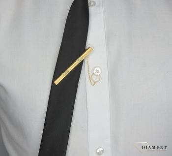 Spinka Krawat ze złota próba 585 DIA-SPI-1379-585 Idealny prezent dla mężczyzny. Prezent z grawerem dla faceta (1).JPG