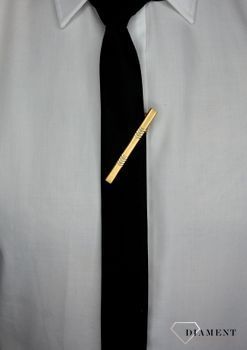 Spinka Krawat ze złota próba 585 DIA-SPI-1379-585 Idealny prezent dla mężczyzny. Prezent z grawerem dla faceta (3).JPG